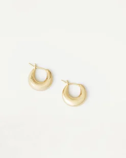 Adeline Gold Mini Dome Hoop Earring Jewelry