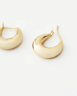 Adeline Gold Mini Dome Hoop Earring Jewelry