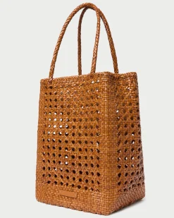Clearance Angelo Timber Woven Leather Tote Totes