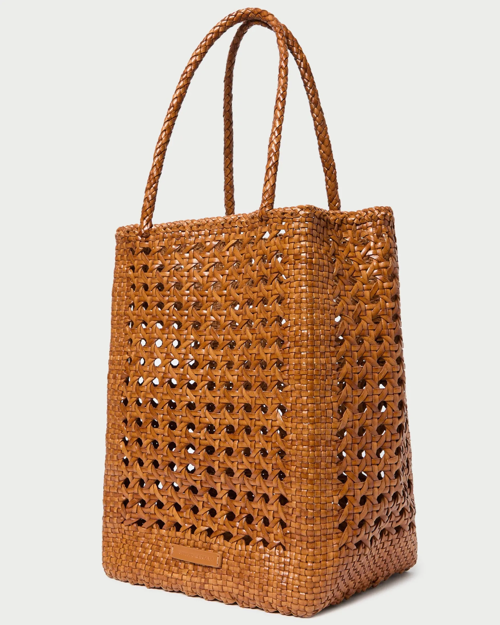 Clearance Angelo Timber Woven Leather Tote Totes