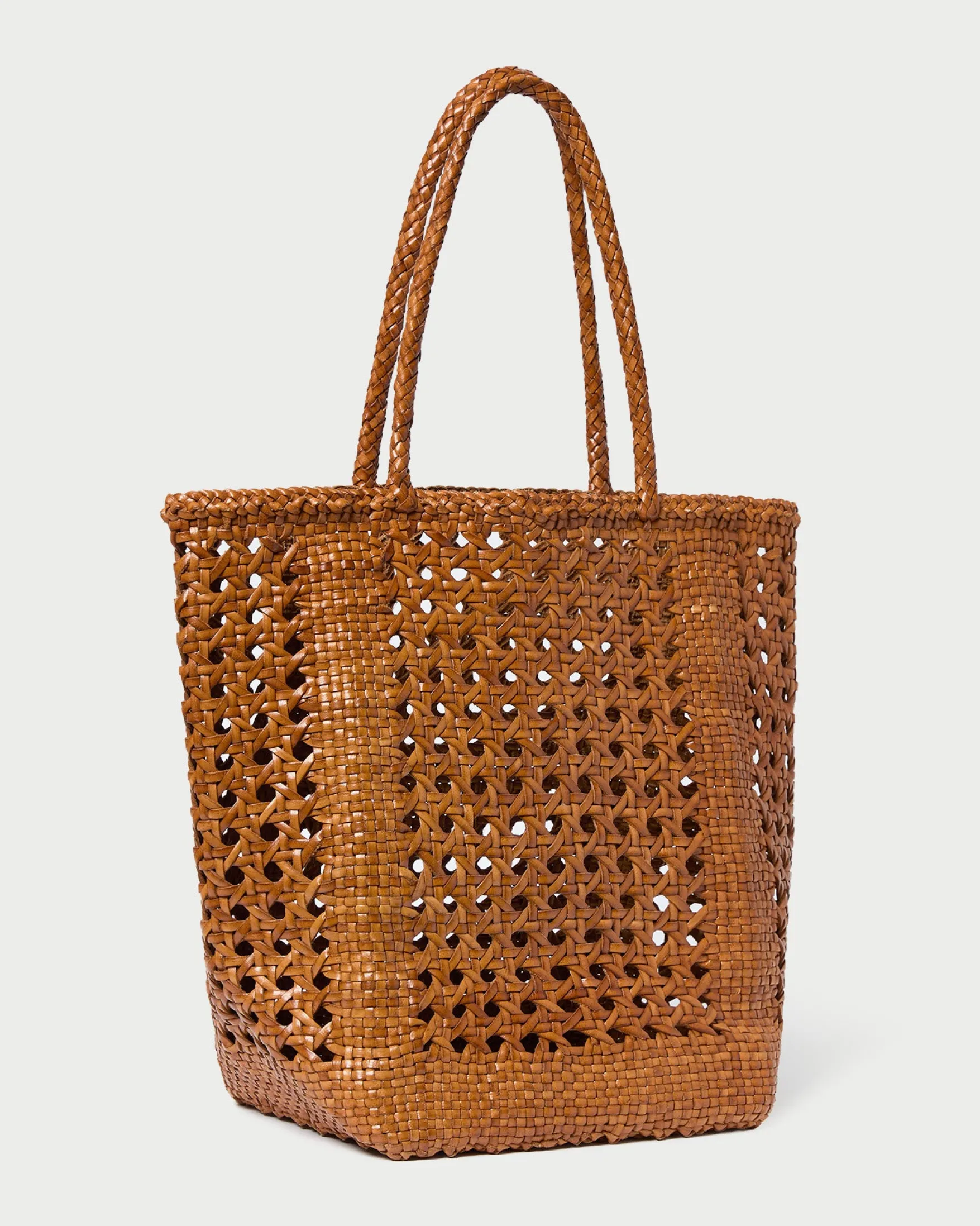 Clearance Angelo Timber Woven Leather Tote Totes
