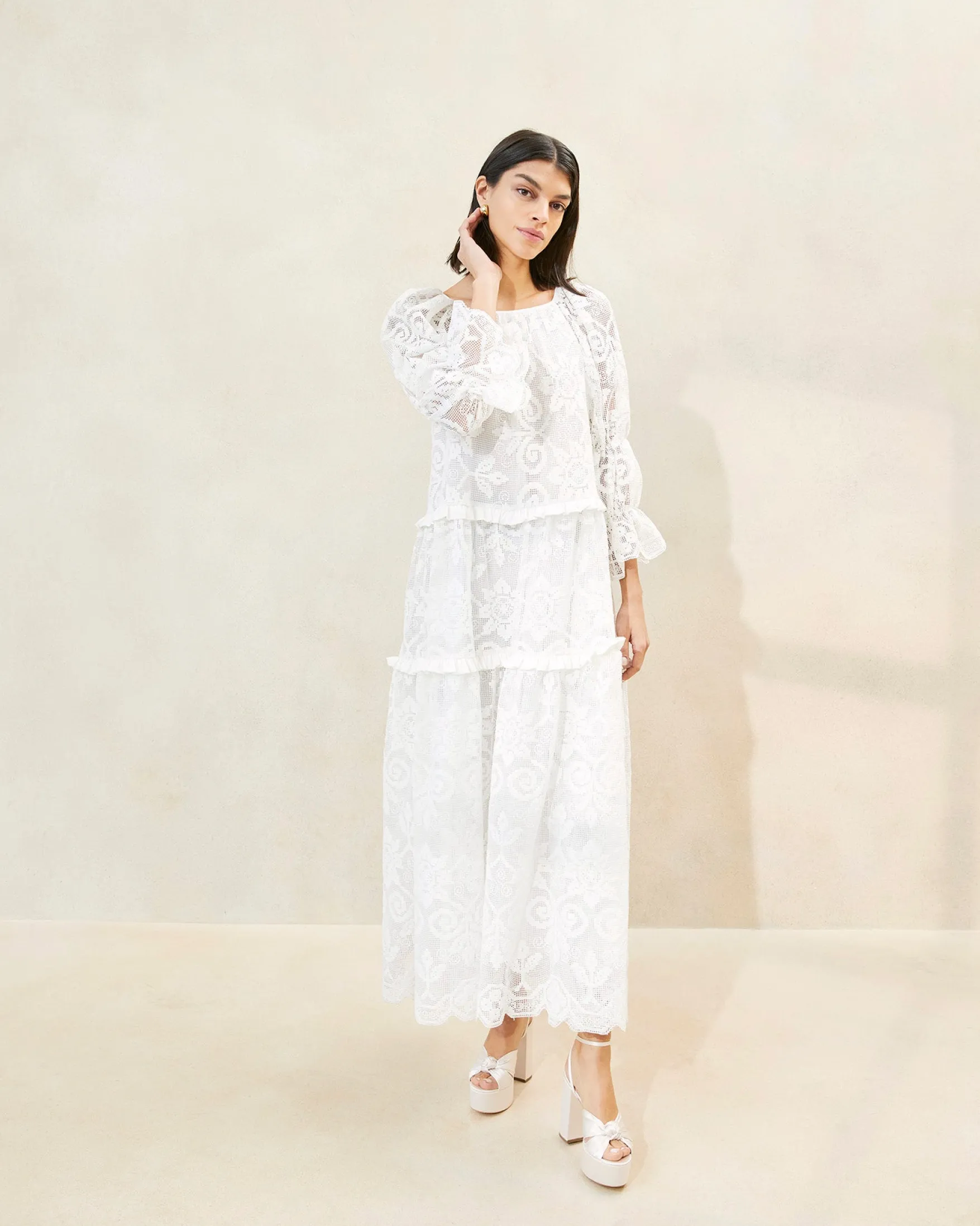 Best Antoinette Tiered Lace Dress FOR THE GUESTS|FOR THE BRIDE