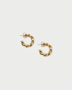 Atlas Gold Twisted Hoop Earrings Jewelry|Accessories