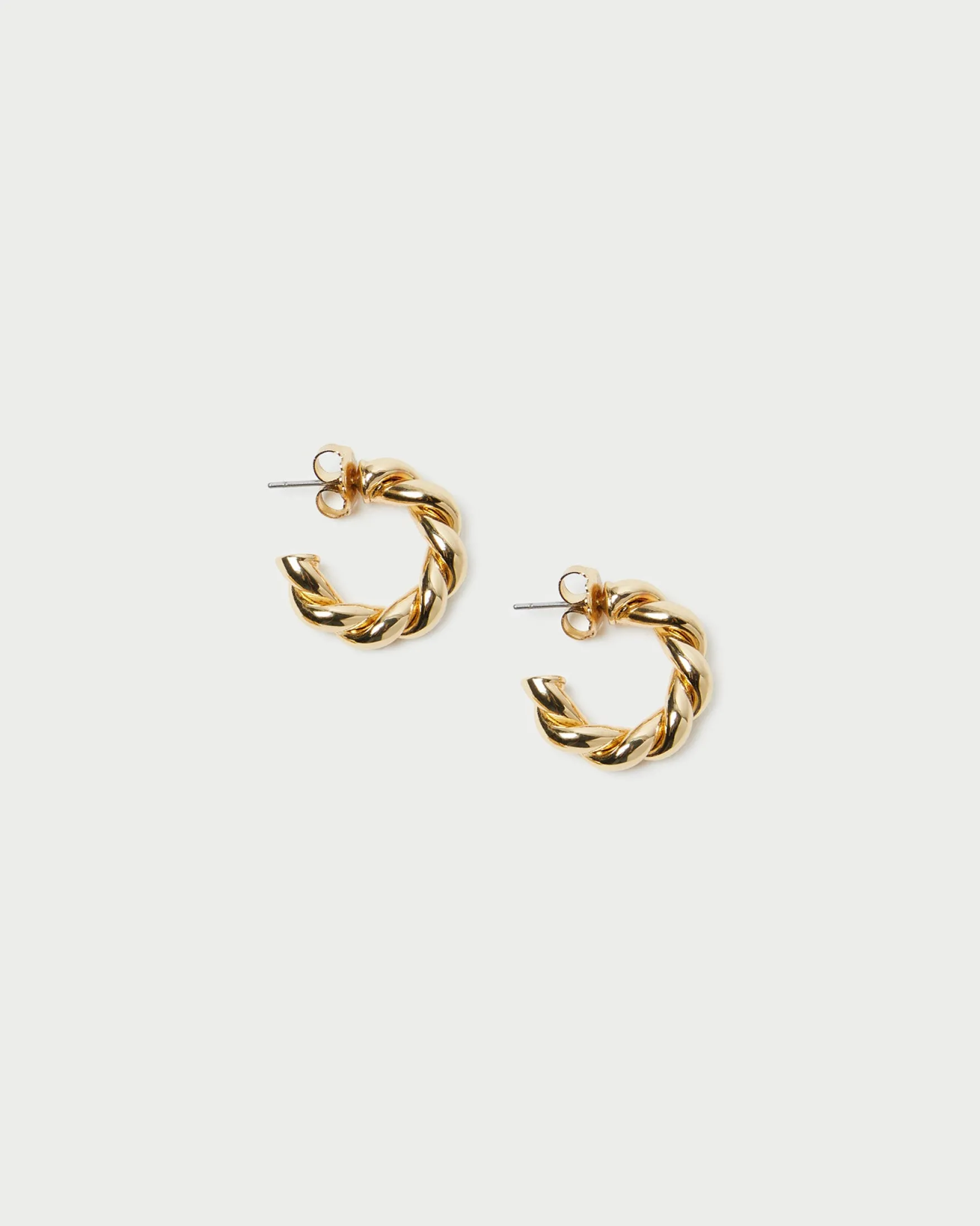 Atlas Gold Twisted Hoop Earrings Jewelry|Accessories