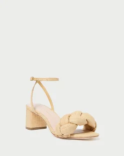New Avril Natural Raffia Heeled Sandal FOR THE BRIDE|Casual Staples