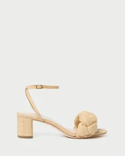 New Avril Natural Raffia Heeled Sandal FOR THE BRIDE|Casual Staples