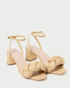 New Avril Natural Raffia Heeled Sandal FOR THE BRIDE|Casual Staples