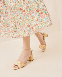New Avril Natural Raffia Heeled Sandal FOR THE BRIDE|Casual Staples