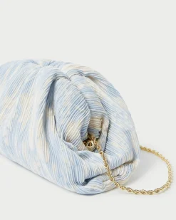 Outlet Bailey Blue Floral Pleated Clutch SOMETHING BLUE|FOR THE GUESTS