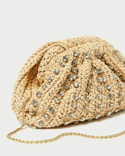 Bailey Natural/Crystal Dome Clutch Event Essentials|Vacation Shop