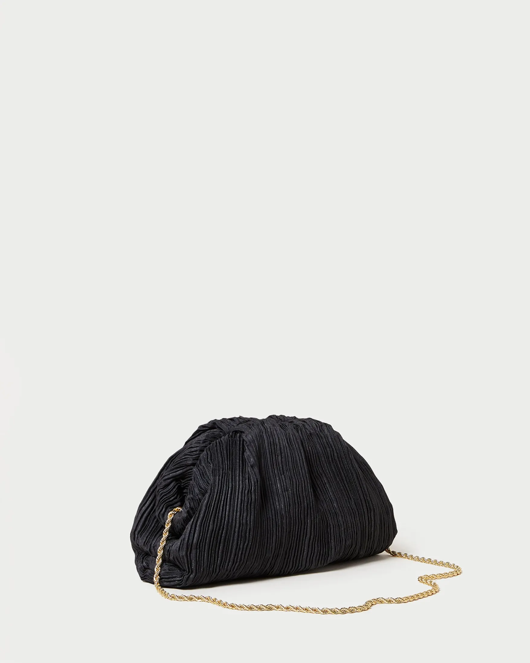 Clearance Bailey White Pleated Dome Clutch SOMETHING BLUE|Event Essentials