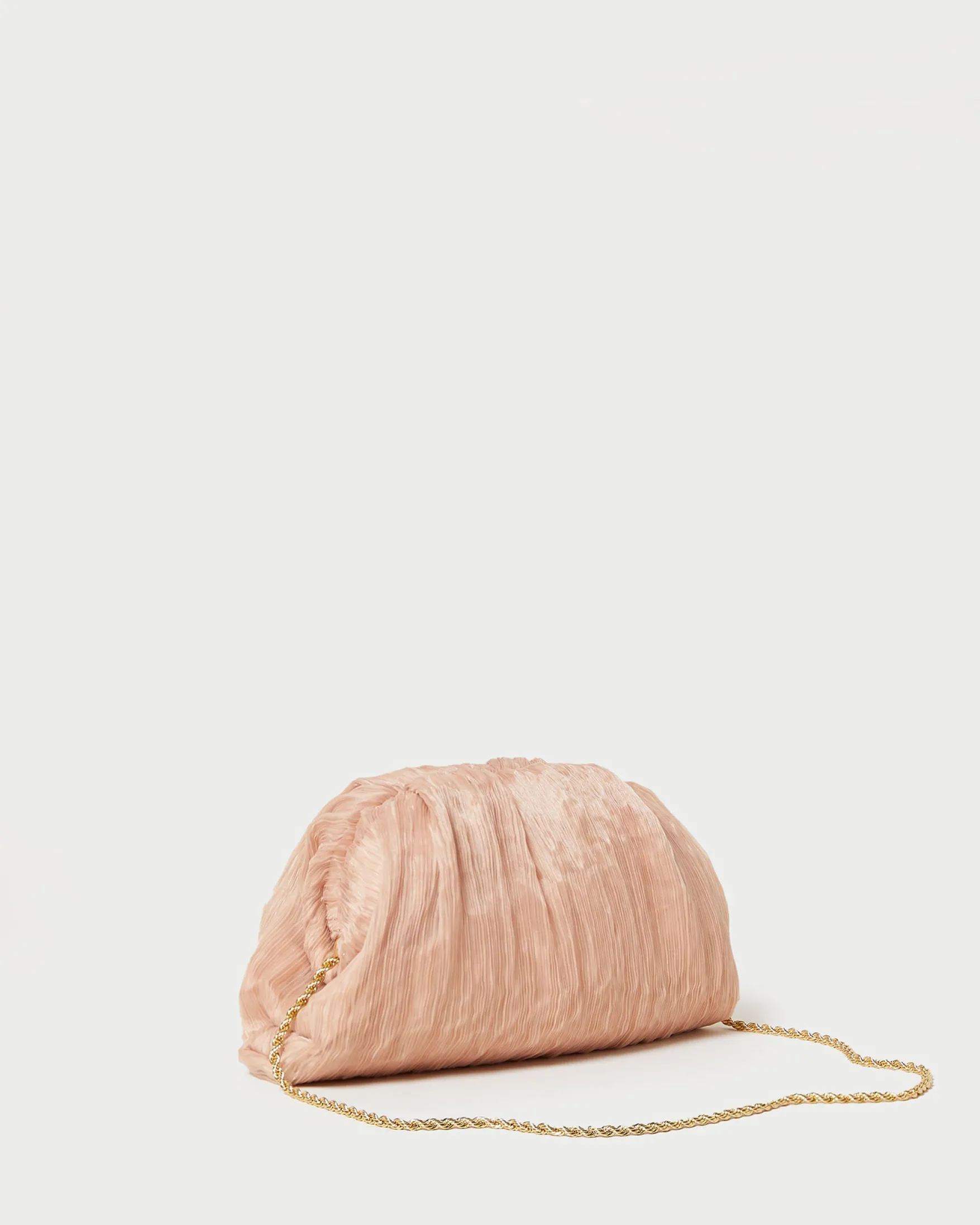 Clearance Bailey White Pleated Dome Clutch SOMETHING BLUE|Event Essentials