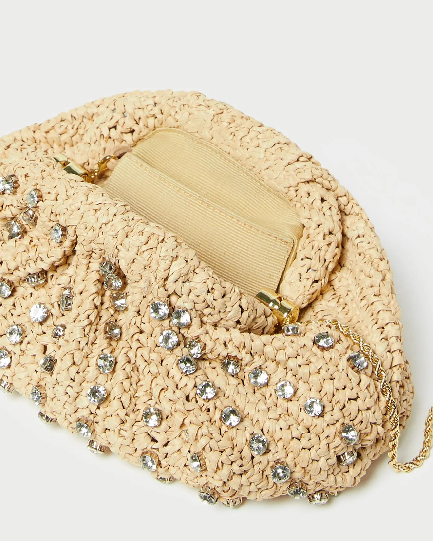 Clearance Bailey White/Crystal Dome Clutch SOMETHING BLUE|FOR THE GUESTS