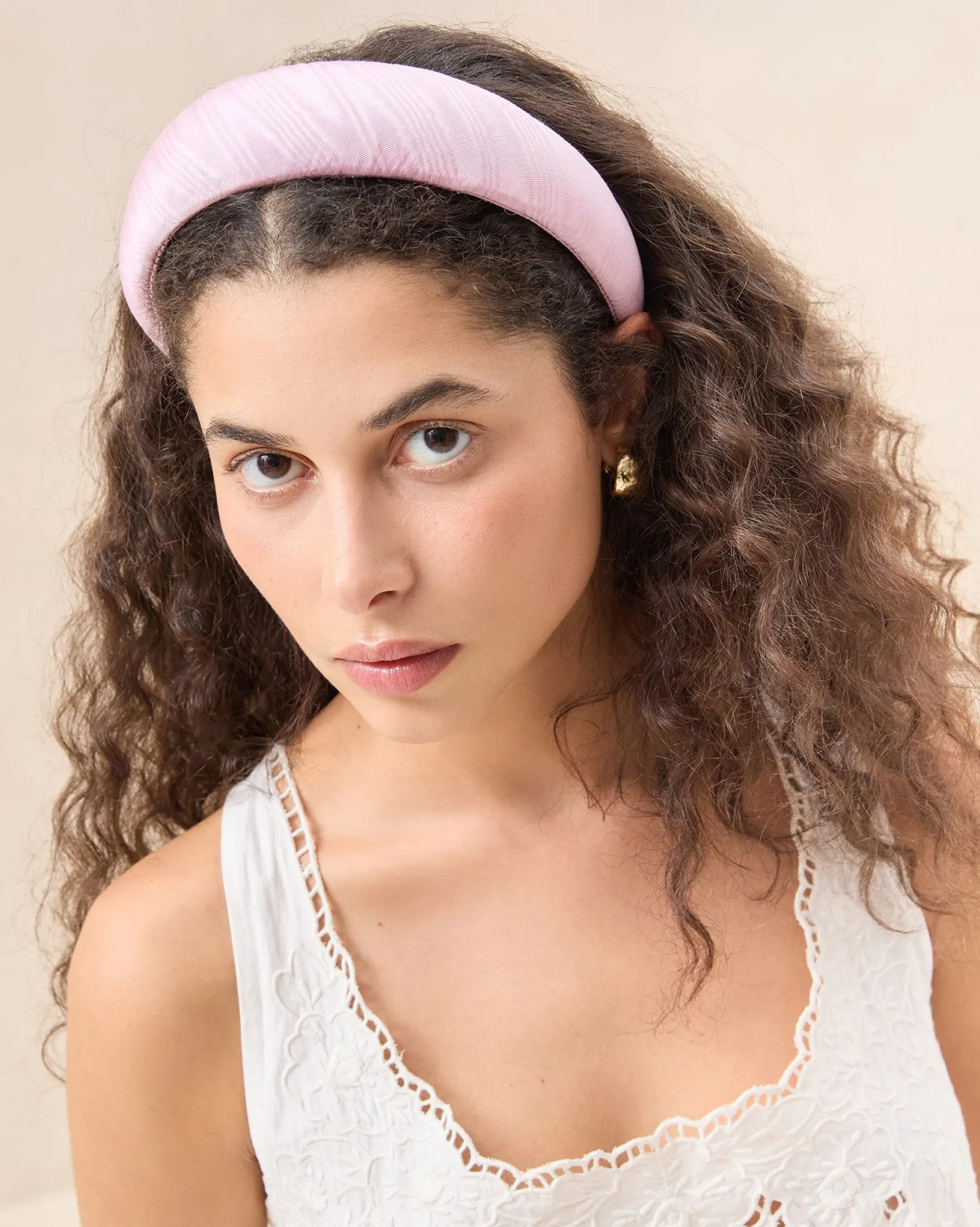 Clearance Bellamy Natural/Crystal Puffy Headband Accessories