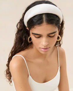Clearance Bellamy Natural/Crystal Puffy Headband Accessories