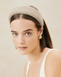 Bellamy Pink Moiré Puffy Headband Accessories