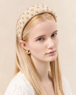 Bellamy Pink Moiré Puffy Headband Accessories