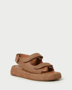 Sale Blaise Raffia Platform Sandal Flat Sandals