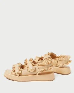 Sale Blaise Raffia Platform Sandal Flat Sandals