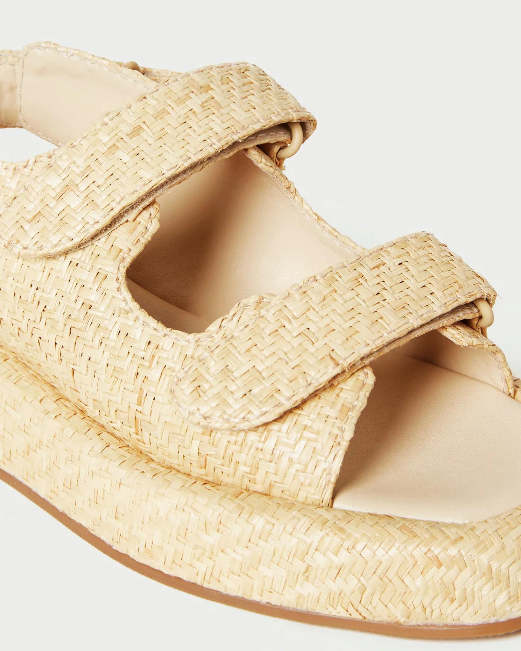 Sale Blaise Raffia Platform Sandal Flat Sandals