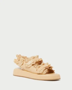 Sale Blaise Raffia Platform Sandal Flat Sandals