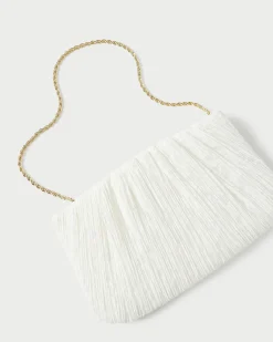 Outlet Brit Lamé Pleated Clutch Clutches