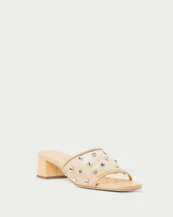 Brooke Caramel/Crystal Mesh Mule FOR THE GUESTS|FOR THE BRIDE