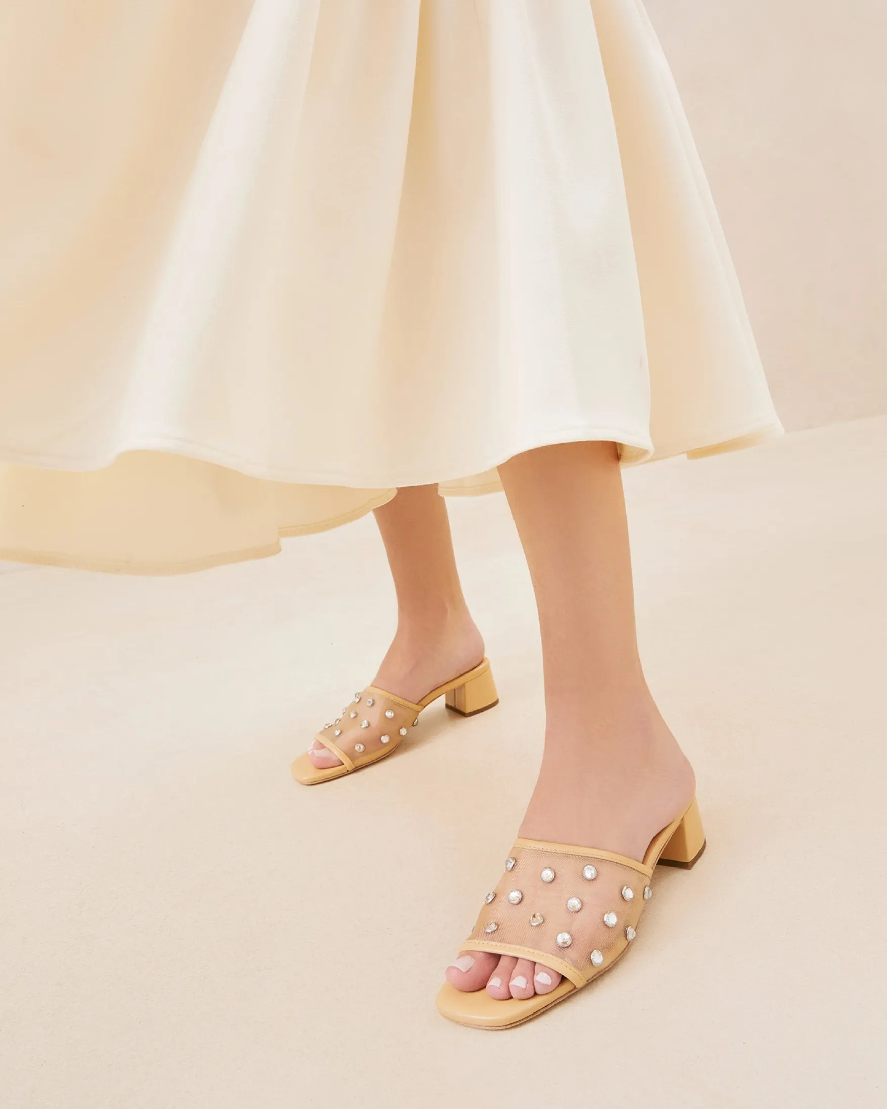 Hot Brooke /Crystal Mesh Mule FOR THE GUESTS|FOR THE BRIDE