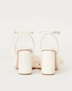 Sale Camellia Pleated Bow Heel FOR THE BRIDE|Heeled Sandals