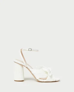 Sale Camellia Pleated Bow Heel FOR THE BRIDE|Heeled Sandals