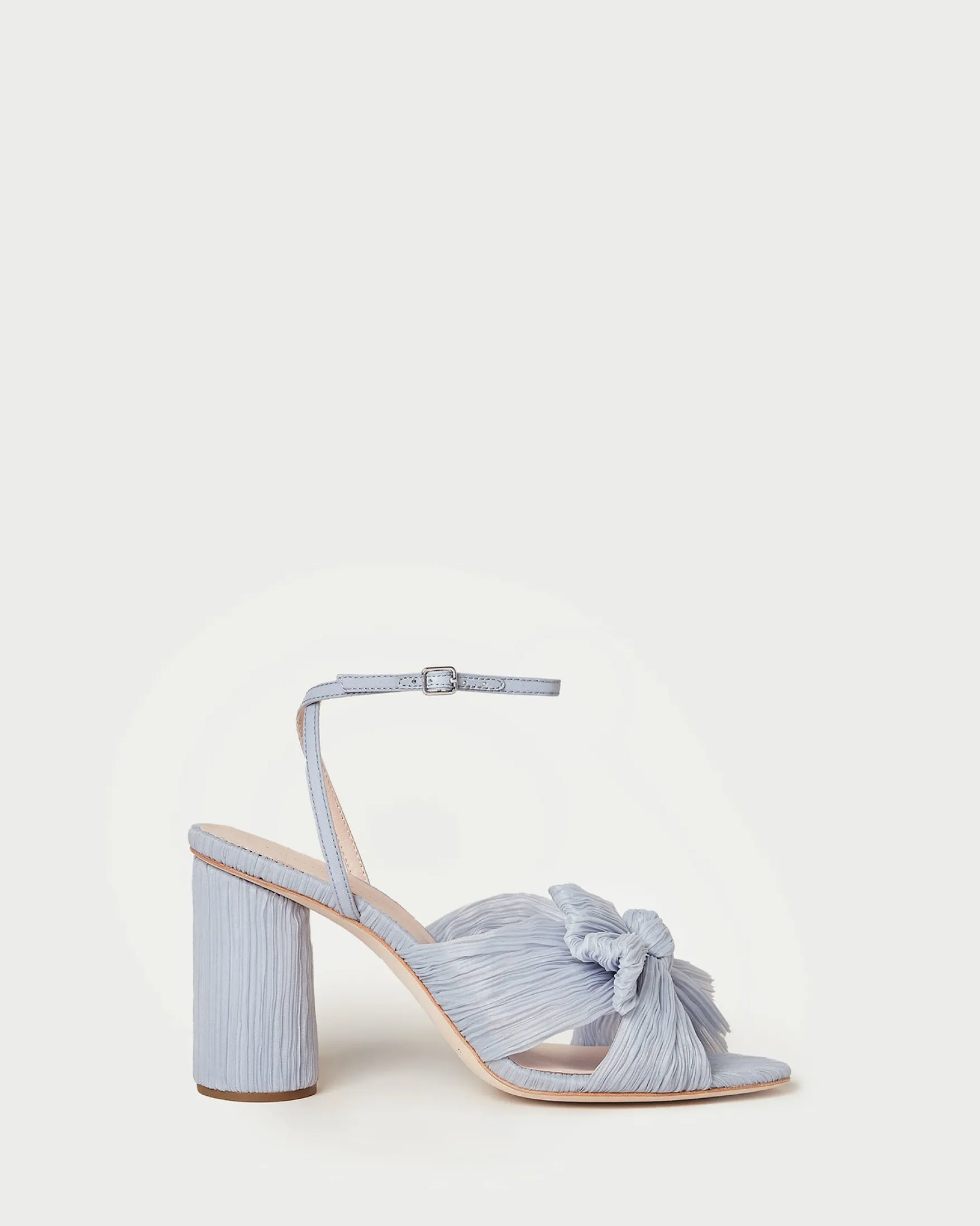 Outlet Camellia Pleated Bow Heel SOMETHING BLUE|FOR THE BRIDE