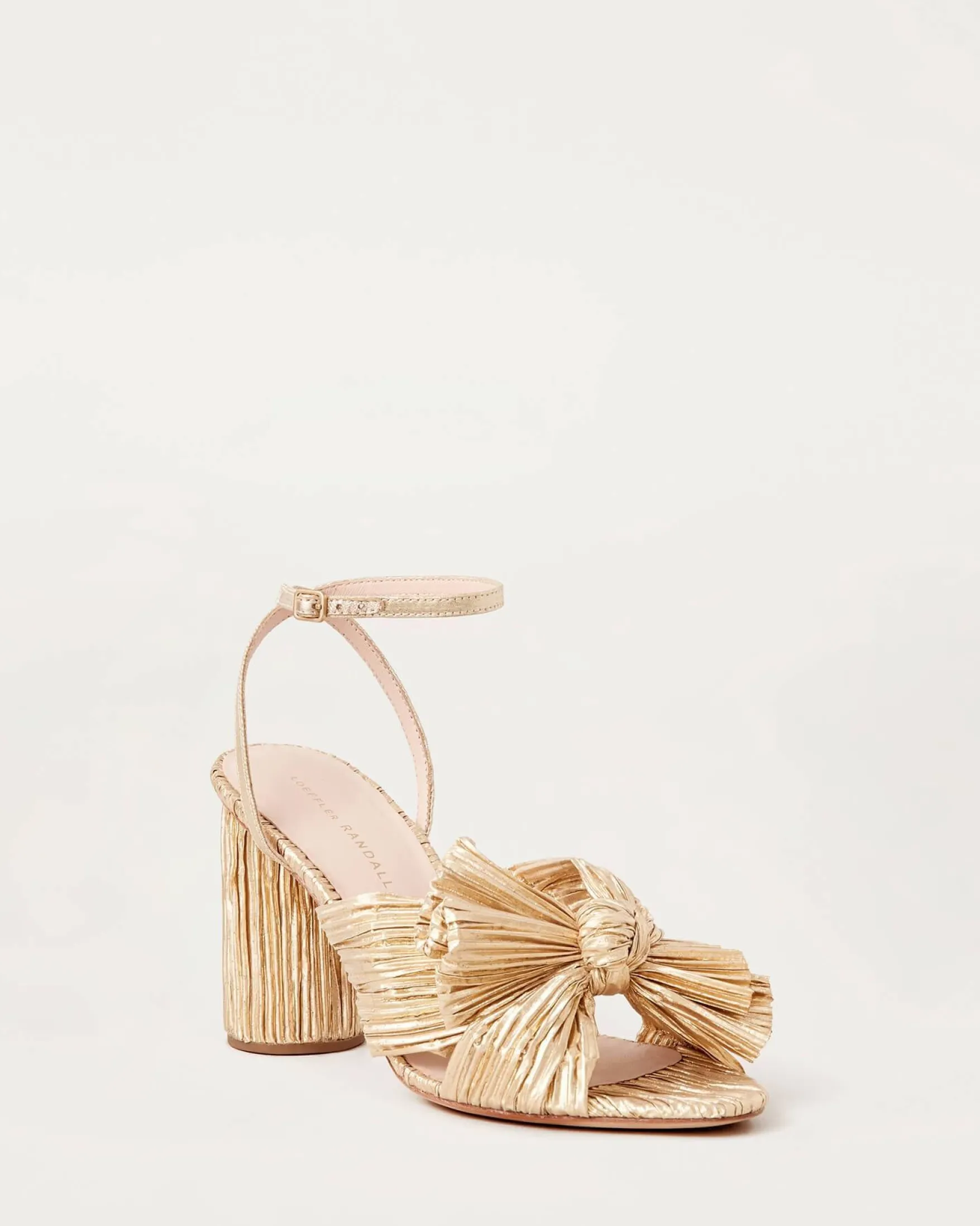 Outlet Camellia Pleated Bow Heel SOMETHING BLUE|FOR THE BRIDE