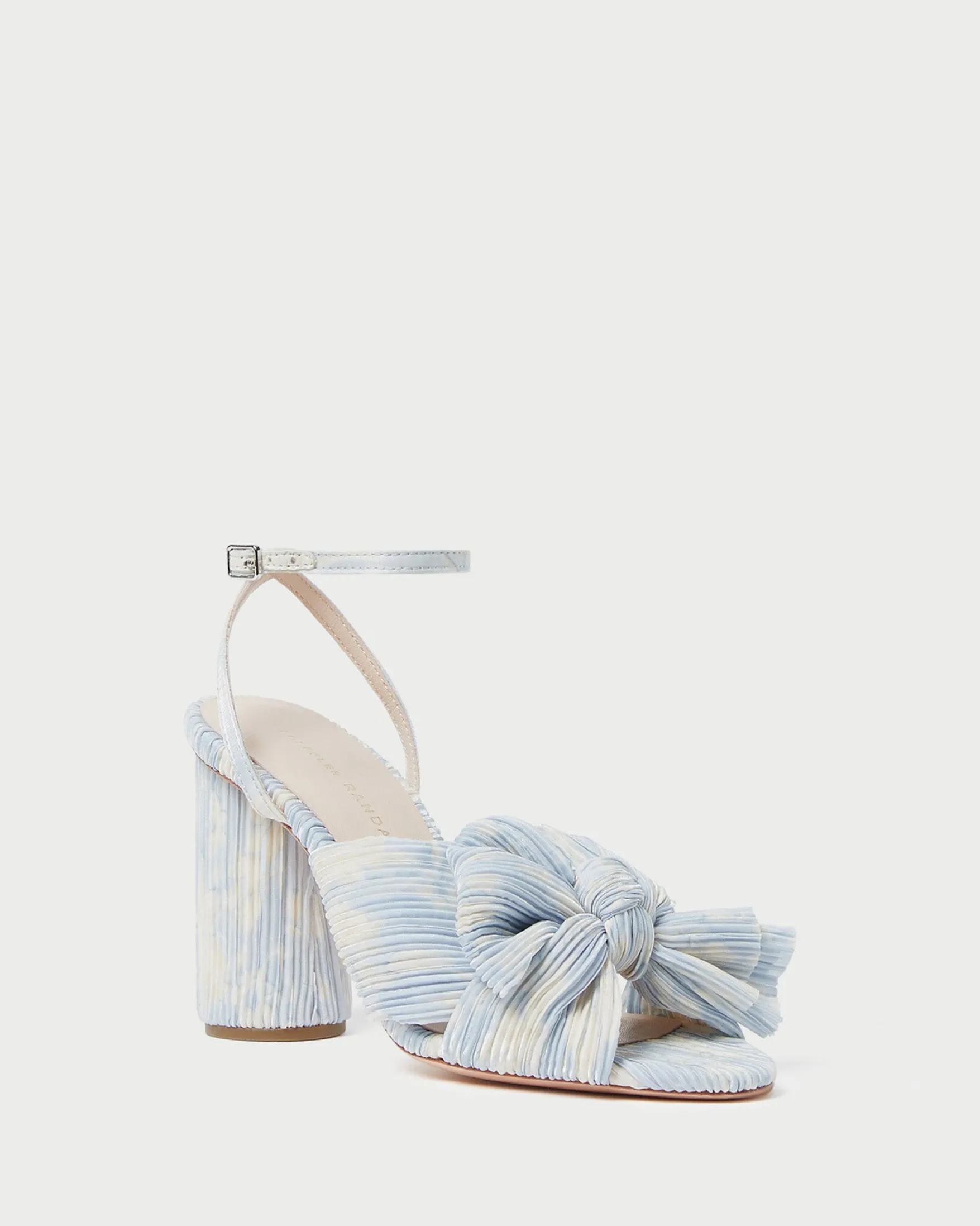 Best Camellia Pleated Bow Heel FOR THE BRIDE|Heeled Sandals