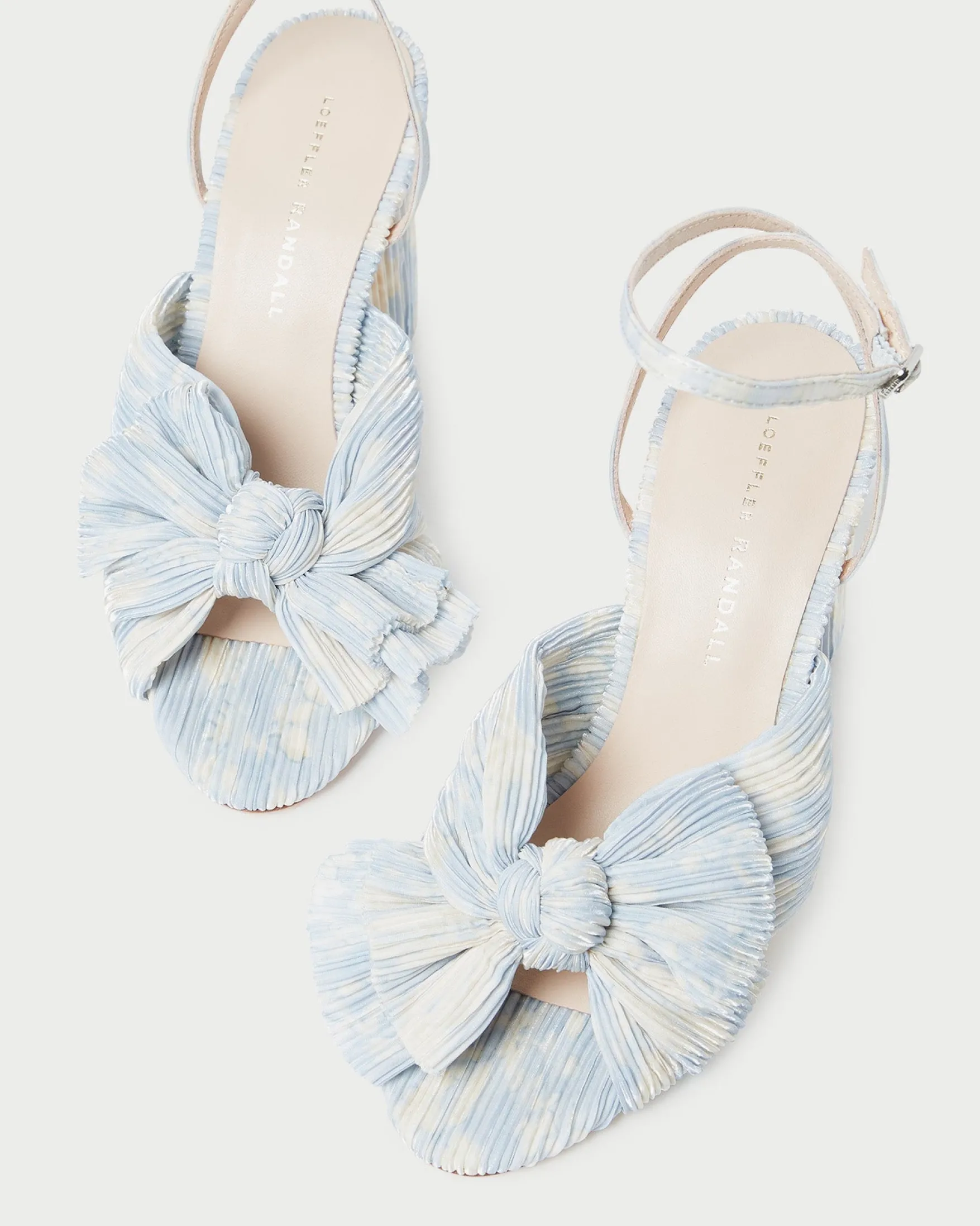 Best Camellia Pleated Bow Heel FOR THE BRIDE|Heeled Sandals