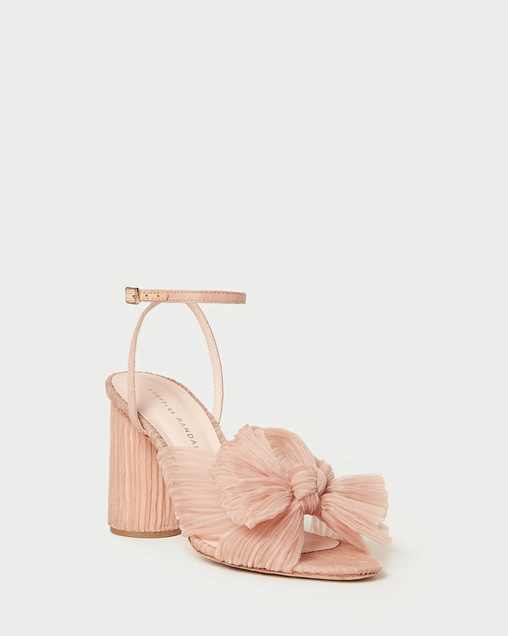 Best Camellia Pleated Bow Heel FOR THE BRIDE|Heeled Sandals