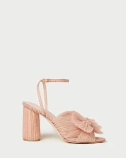 Best Camellia Pleated Bow Heel FOR THE BRIDE|Heeled Sandals
