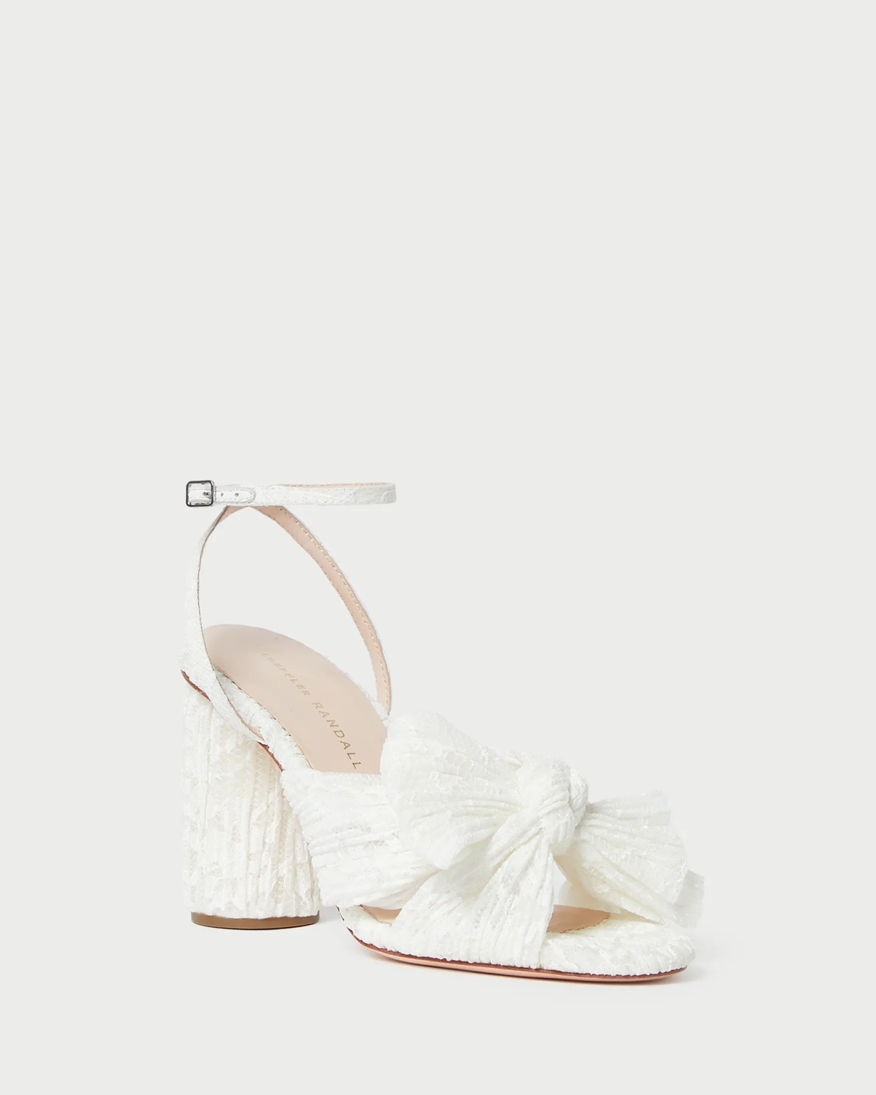 Hot Camellia White Lace Bow Heel SOMETHING BLUE|FOR THE BRIDE