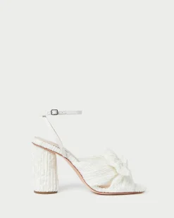 Hot Camellia White Lace Bow Heel SOMETHING BLUE|FOR THE BRIDE
