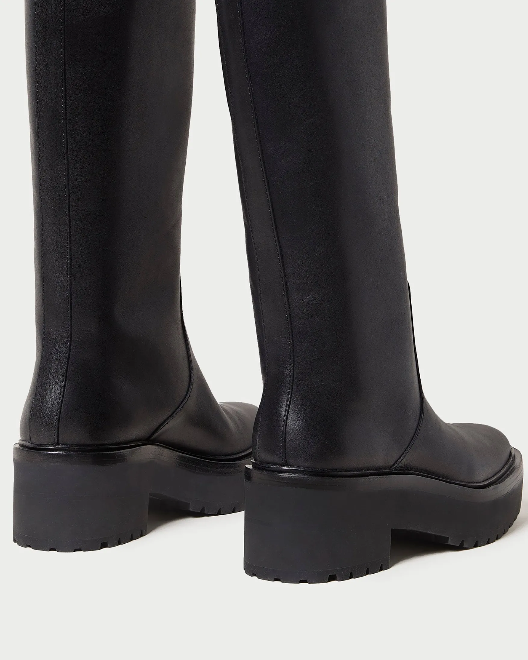 Carlee Black Tall Lug Boot Boots