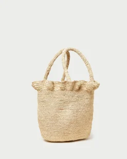 Sale Cyrus Natural Ruffled Woven Tote Event Essentials|Totes