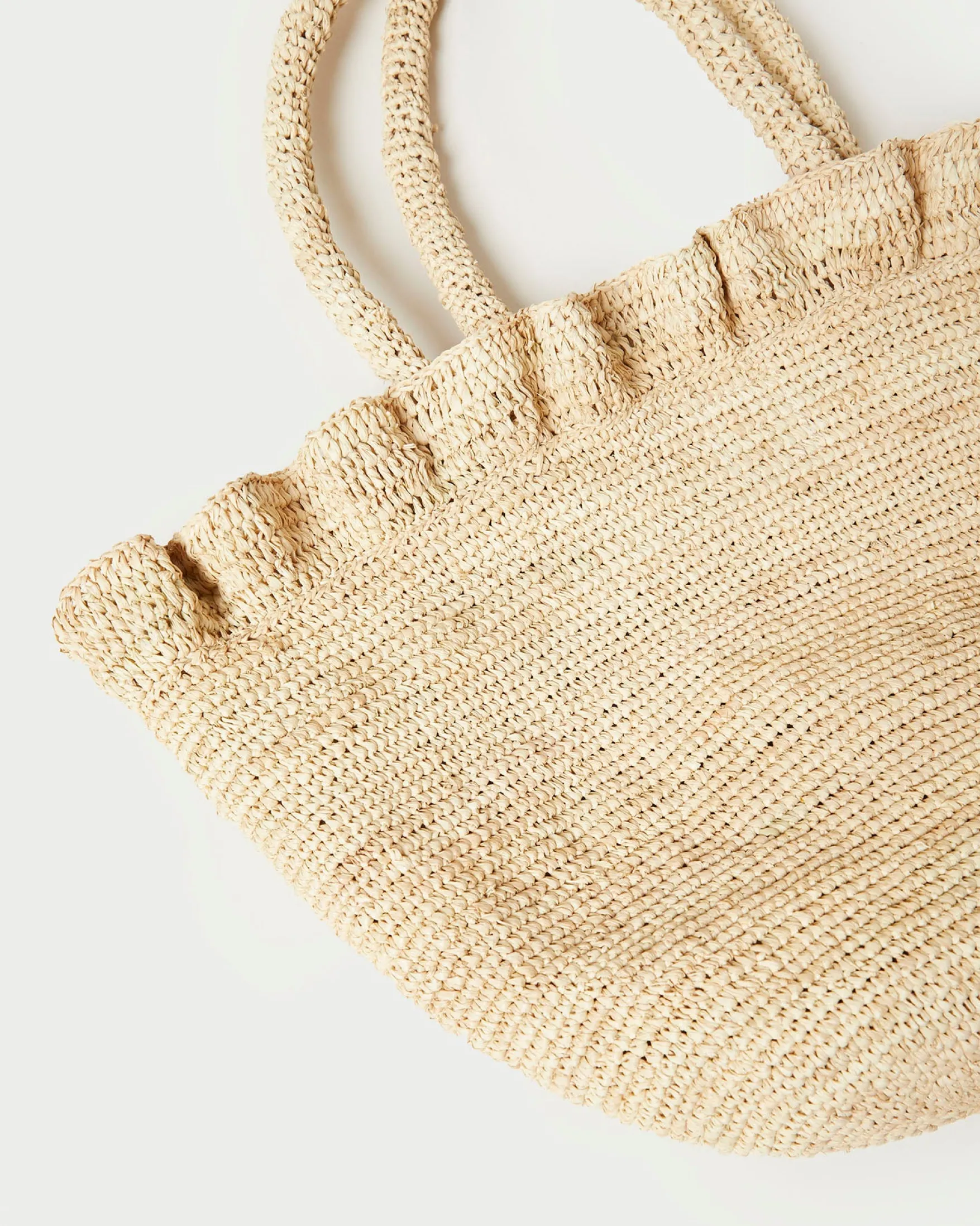 Sale Cyrus Natural Ruffled Woven Tote Event Essentials|Totes