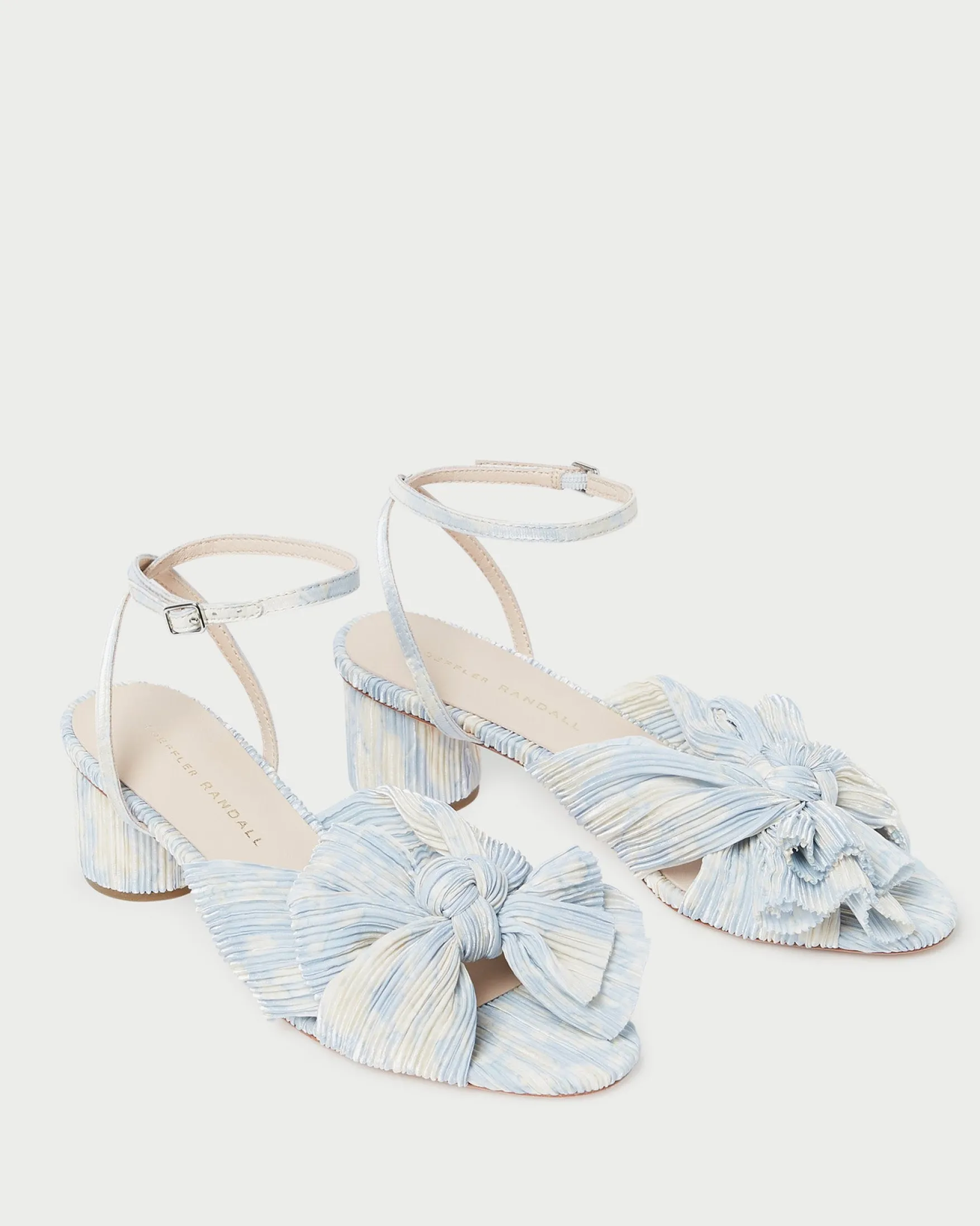 Online Dahlia Black Pleated Bow Heel Heeled Sandals