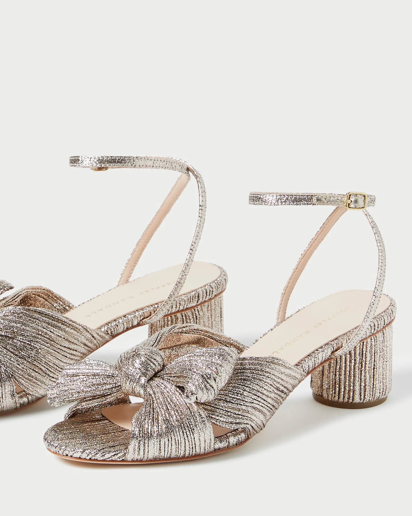 Online Dahlia Black Pleated Bow Heel Heeled Sandals