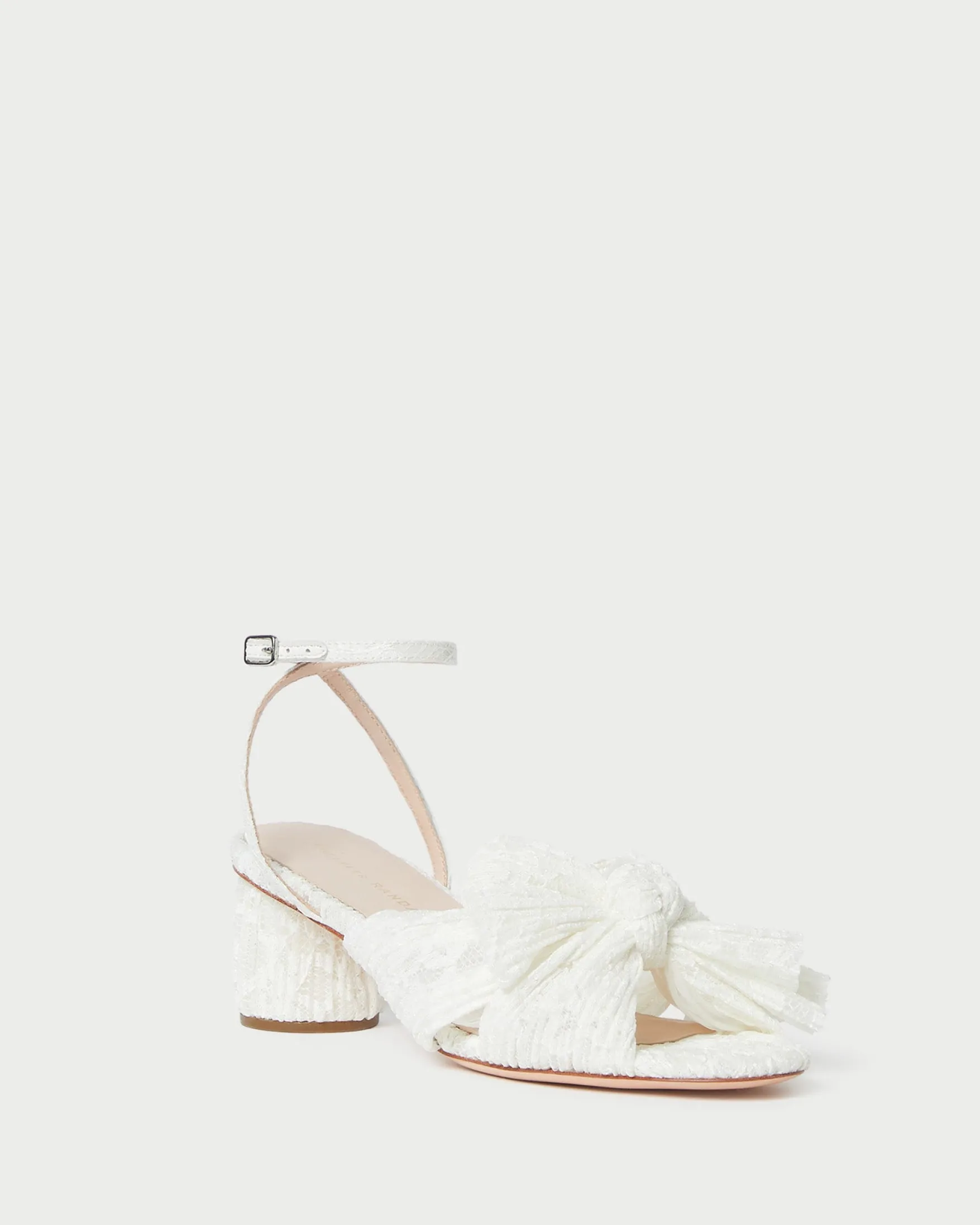 Online Dahlia Black Pleated Bow Heel Heeled Sandals