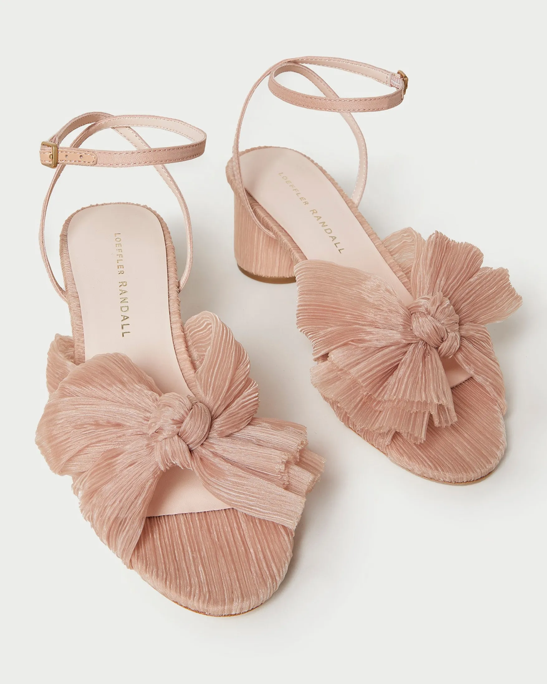 Online Dahlia Black Pleated Bow Heel Heeled Sandals
