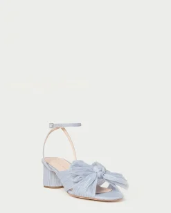 Clearance Dahlia Pleated Bow Heel SOMETHING BLUE|FOR THE BRIDE