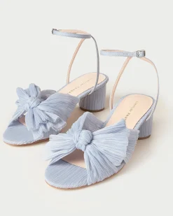 Clearance Dahlia Pleated Bow Heel SOMETHING BLUE|FOR THE BRIDE