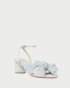 Clearance Dahlia Pleated Bow Heel SOMETHING BLUE|FOR THE BRIDE