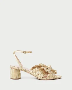 Clearance Dahlia Pleated Bow Heel SOMETHING BLUE|FOR THE BRIDE