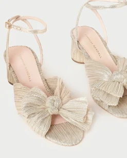 Sale Dahlia Pearl Pleated Bow Heel SOMETHING BLUE|FOR THE BRIDE